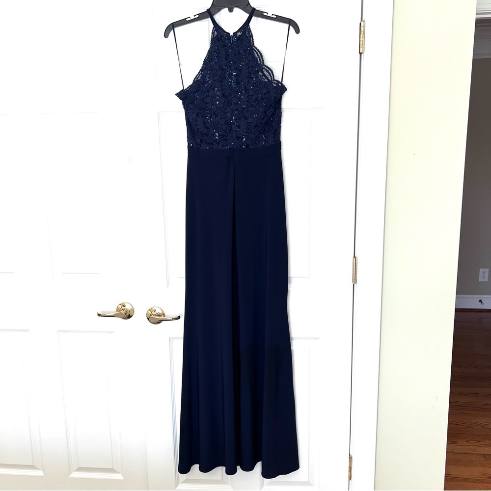 MORGAN & CO formal dress navy with sequins size 5 / 6